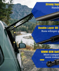 Tough As Nails 100 Lb Pair 12 Inch Gas Struts supporting a truck cap with enhanced stability in a scenic outdoor setting.