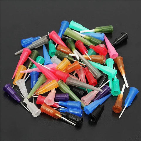 Colorful needle caps for 3 Pack 10Cc Syringe Flux Dispenser For SMT SMD PCB Solder Paste Adhesive Glue Liquid Welding Fluxes.