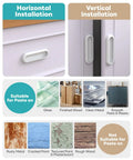 Self Adhesive Drawer Pull Handles 4 Inch White 4 Pack on drawer and closet door, horizontal and vertical installation