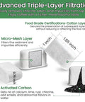 12-pack activated charcoal water filter for Delonghi espresso machines; triple-layer filtration with cotton, micro-mesh, and carbon.