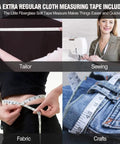 Two Pack 60 Inch Body Measuring Tape Retractable For Body Measurements And Fitness Easy Read Soft Tape For Tailor Sewing
