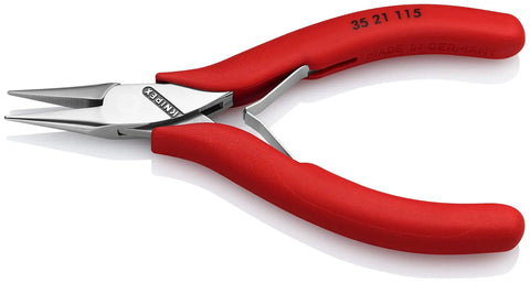 Six Function Precision Electronics Pliers For Wiring And Cable Work, red handle, metal jaws