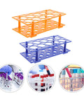 Two Piece Detachable Centrifuge Tube Holder Rack For 15ml And 50ml Tubes With 18 Hole And 10 Hole Configurations, Durable Plastic Test Tube Stand