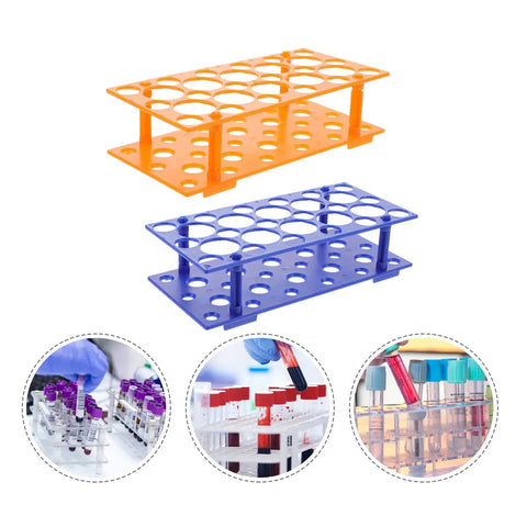 Two Piece Detachable Centrifuge Tube Holder Rack For 15ml And 50ml Tubes With 18 Hole And 10 Hole Configurations, Durable Plastic Test Tube Stand