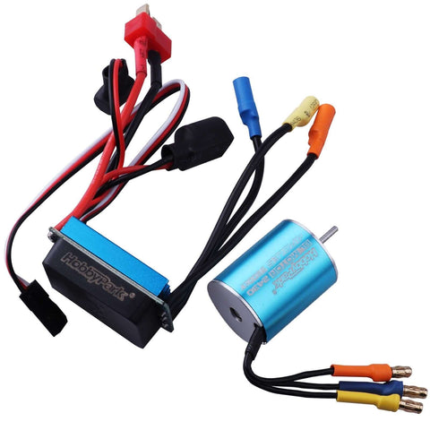 Beefed-Up 2430 7200KV Brushless Motor And 25A ESC Combo For 1/18 Scale RC Cars And Trucks, visible components and wiring.