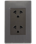 Top Shelf Stainless Steel Six Hole Wall Outlet Plug In Everything Without Breaking A Sweat Heavy Duty 16 Amp Electrical Socket flush mount