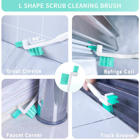 Eight In One Cleaning Brush Set For Tight Spaces With Crevice Bottle Groove Gap Edge Detailing Track Corner And Hole Brushes