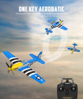 Beginner Friendly RC Plane With Gyro Stabilizer And Powerful Motor For Adults And Kids P51D Mustang 4 Channel 2 4GHz performing aerobatics