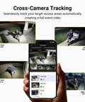 Wireless Outdoor Home Security System With Four Cameras No Monthly Fees Solar Powered monitoring different areas via phone app.