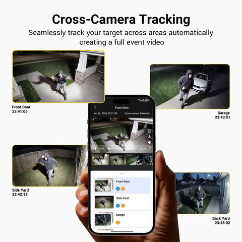 Wireless Outdoor Home Security System With Four Cameras No Monthly Fees Solar Powered monitoring different areas via phone app.