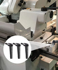 Three Piece Zinc Alloy Clamping Lever Thumb Ratchet for Trailer Jack Handle shown installed on machinery