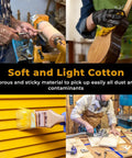 Premium Tack Cloth Pack of 144 for Woodworking and Painting, Professional Grade Dust Remover, various uses shown