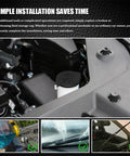 Close-up of Washer Fluid Reservoir Cap Replacement For Toyota Highlander And Lexus in car engine, OEM 85316-48060.