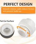Top Shelf 50 Pack Of 2 Inch Pvc Slip Union Coupling Adapter Fittings Schedule 40 Pipe Connector For Water Lines 150 Psi Rated, flat cut surface design.
