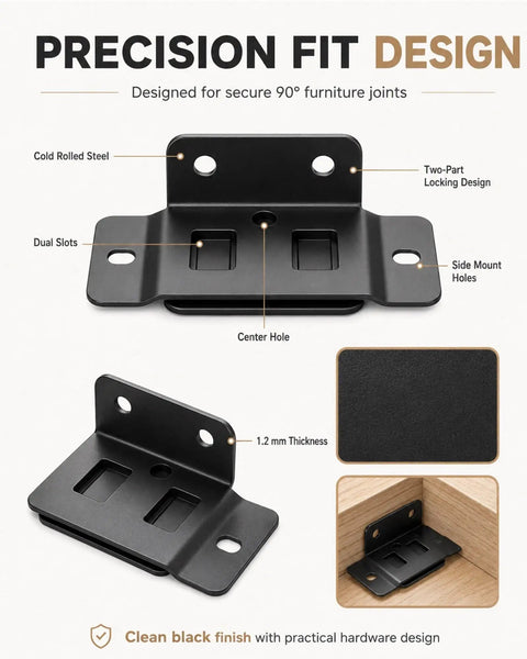 Beefy Heavy Duty Stainless Steel Corner Brackets 8 Pack With 90 Degree L Shape Joint Braces And Screws, precision fit design