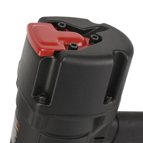 Close-up of 9021N/NS 21 Degree Framing Nailer With Depth Adjustment, open nose detail for jam-free clearance.