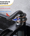 Waterfall Bathroom Faucet Single Handle One Hole Oil Rubbed Bronze Finish Lavatory Faucet With Large Spout Deck Plate Included
