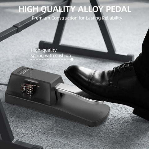 Universal Sustain Pedal for Keyboard with Polarity Switch and Quarter Inch Plug fits most electronic keyboards and digital pianos