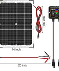 30W Solar Battery Charger And Maintainer With Beefed Up 10A MPPT Controller Upgrade, Waterproof 12V Solar Panel Kit with cables