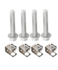 Universal Engine Manifold Bolts And U Nuts Repair Kit 8 Piece Replacement Set For Dodge Ram Jeep Wrangler Grand Cherokee Durango Challenger Dakota Direct Fit No Fuss Easy Swap Fasteners For Quick Fix, 4 bolts and 4 U-nuts