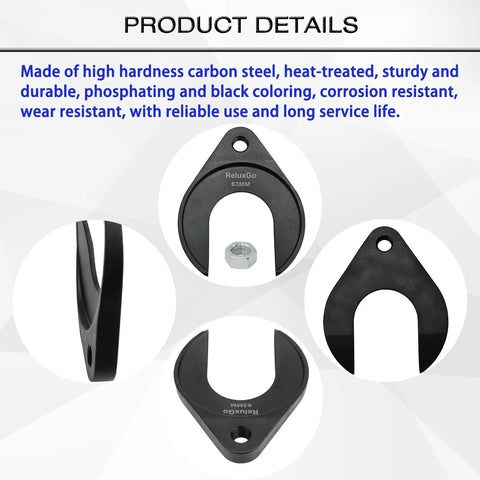 Inner CV Axle Puller Removal Tool 63mm Opening With Nut For Front Wheel Drive Axles, heavy-duty carbon steel construction