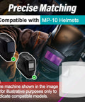 Compatible MP-10 welding helmet with 18 Pack Front Lens Replacement 216326 for precise welds image guide.