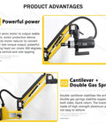 Heavy Duty Electric Tapping Machine With Flexible 1000mm Arm For M3 To M16 Threads, showing 360-degree rotating tapping head.