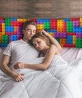 Building Block Pattern Body Pillow Cover 20x54 Inches With Zipper Colorful Brick Print Full Body Pillowcase Soft Cozy Bedding Decor For Bedroom Couch Accent