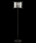 Oil Rubbed Bronze 63-Inch 3-Light Floor Lamp With Metal Frame And Crystal Accents, Glam Contemporary Standing Light For Living Room Or Bedroom, Includes LED Bulbs, ETL Listed For Safety