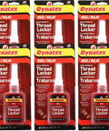 Red High Strength Thread Locker For Large Fasteners Permanent Locking Anaerobic Adhesive That Withstands Vibration And Solvent 0.81 Oz Bottle 6 Pack For Long Lasting Reliability in packaging