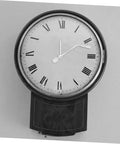 Vintage wall clock with Roman numerals using the Vinyl Record Clock Mechanism Kit For DIY Projects Easy Install And Accurate Timekeeping.