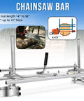 36 Inch Portable Chainsaw Mill Pro Grade With Aluminum And Steel Planking for Builders and Woodworkers, shown with bar fits