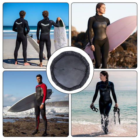 Surfers using No Fuss Surf And Swim Changing Mat With Waterproof Sandproof Wetsuit Dry Bag Portable Travel Gear Storage