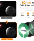 60mm Guide Scope Finder Kit With 1.25 Inch Double Helical Focuser FMC Lens demonstrating improved clarity in before and after view