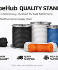 Heavy Duty Nylon Rope Solid Braid Utility Rope for Pulleys and Winches, variety in colors and lengths, with spools and coils