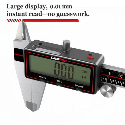 True Wireless Digital Caliper 0-6 Inch 150mm With One-Click Data Transfer To Excel Phone PC, Stainless Steel Measuring Tool With Auto Off And Large LCD, Perfect for DIY, Home, QC, 3D Printing