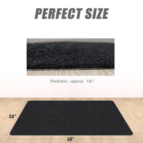 Non Slip Office Chair Mat For Hardwood And Tile Floors, Large 48x36 Inch Floor Protector Rug, Easy To Clean, Anti Slip Surface