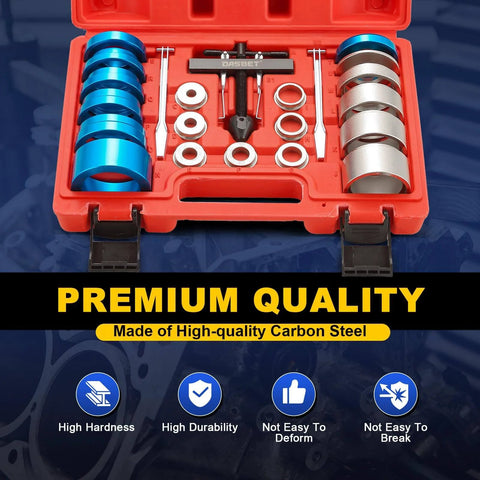Crankshaft Oil Seal Installer And Remover Tool Kit With Seal Drive Set featuring carbon steel construction in red case