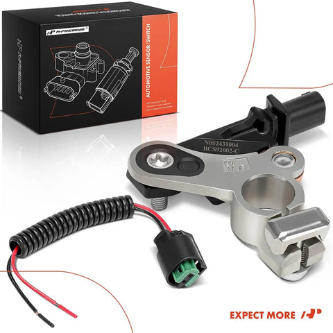 Direct Fit Battery Current Monitor Sensor Module With Prewired Pigtail Harness Connector, detailed view with wiring harness.