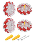 66mm Omnidirectional Mecanum Wheel Set With Hex Pins And Screws For DIY Smart Robot Cars And Model Projects ABS Rubber 2.6 Inch Red