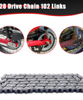 Drive Chain 102 Link With Chain Breaker For 50cc To 125cc 4 Stroke Dirt Bikes ATVs Quad Go Karts Heavy Duty Replacement Chain