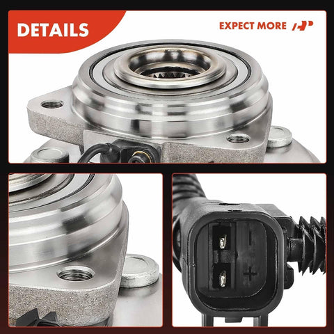 Front Wheel Bearing And Hub Assembly With ABS For Jeep Wrangler 2007 To 2010 4 Wheel ABS 5 Lug Compatible Close-up Details