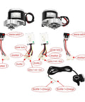 Dual Motor Drive 10 Inch Air Wheel Conversion Kit components with 24V 250W motors, wiring, thumb throttle and reverse switch layout.
