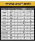 Product specifications table for ER11 Spring Collet Holder with size, diameter, and inner hole range details.