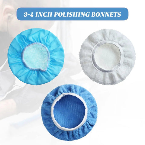 Premium Quality Microfiber Orbital Buffer Pads For Car Polisher Bonnet Cover 20 Pack Blue different styles of polishing bonnets