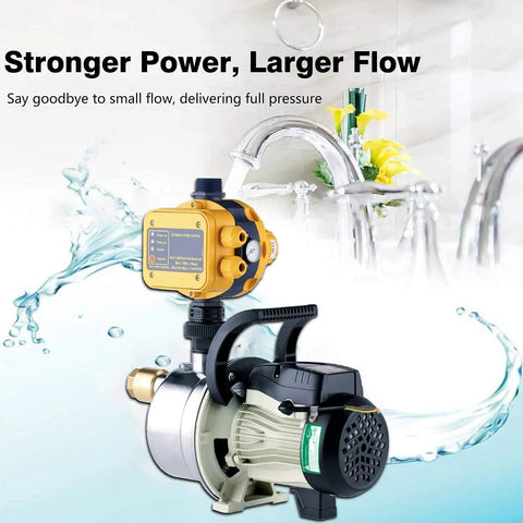 Powerful Half Horsepower Shallow Well Pump 120V AC Water Pump With Pressure Switch in water flow demonstration setup