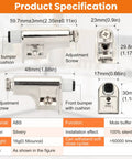 Set Of 10 Universal Soft Close Cabinet Door Dampers, ABS material, adjustable, silvery, for kitchen and bathroom cabinets.