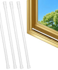 4 Pack Window Security Bars With Adjustable Sliding Glass Door Locks For Kid Proofing And Home Safety, Extendable Tension Rods
