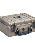 All Weather Waterproof Hard Case With Customizable Foam Insert For Drones, Cameras And Gear, Fits Pistols, Desert Tan
