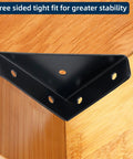 Pro Grade 2-9/16 Inch Corner Brace L Bracket Pack Of 20 Hella Sturdy right angle support for wood furniture, showcasing three-sided fit.